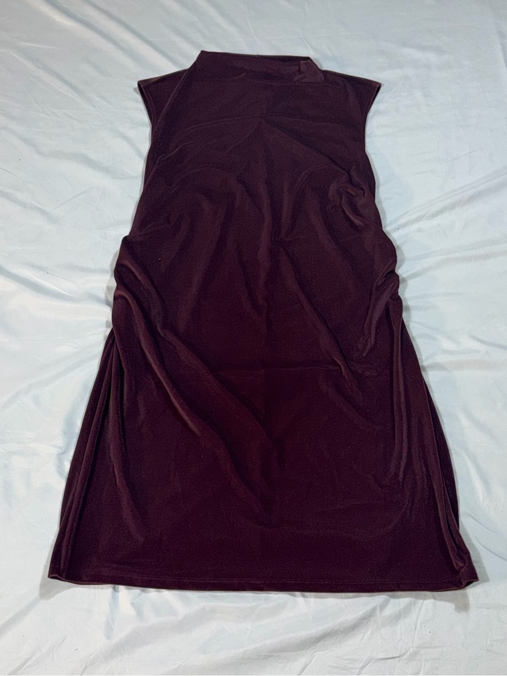 A New Day Burgundy Velvet Cowl Neck Sleeveless Midi Dress 2X NWT P38